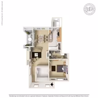 One Bedroom Apartment - A1 1508 floor plan
